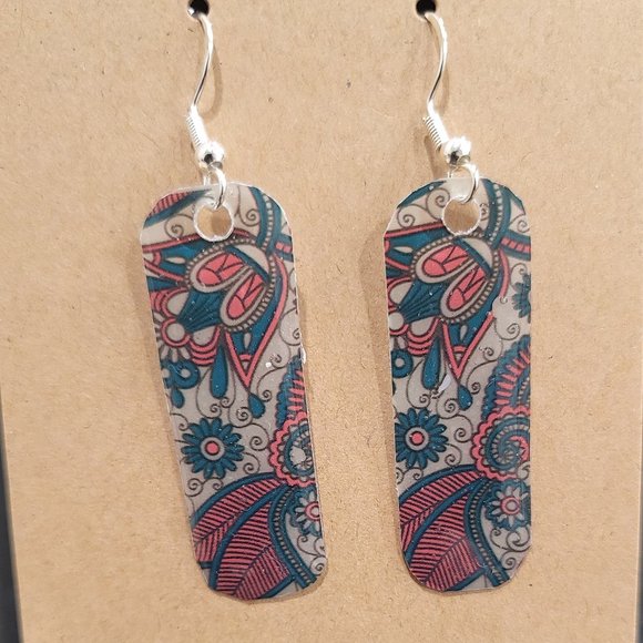 Hand Made By J Rae Lady and Leaves Earrings,  Style E 1061 - Picture 4 of 7